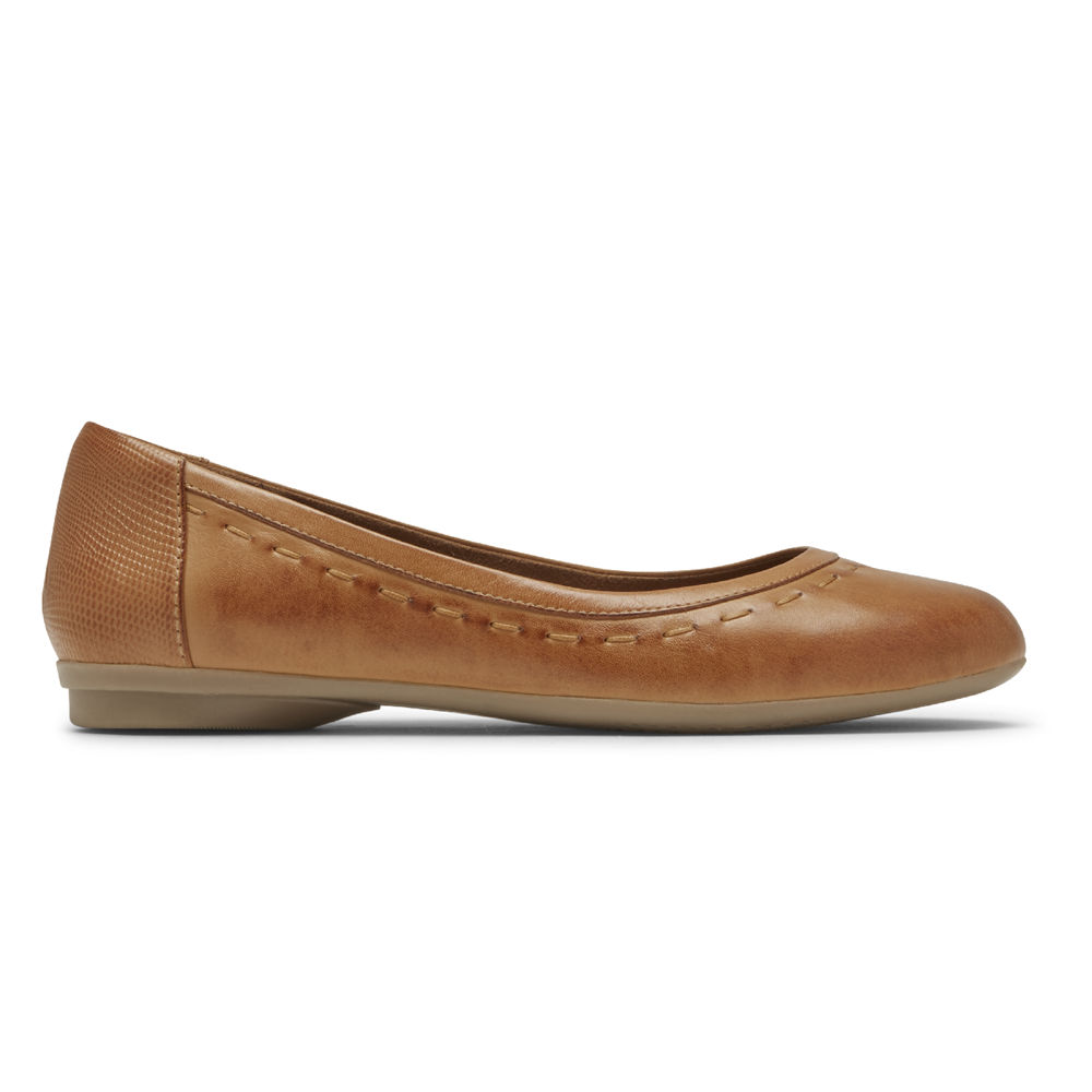 Rockport Womens Cobb Hill Maiika Ballet - Flats Brown - SFZ519304